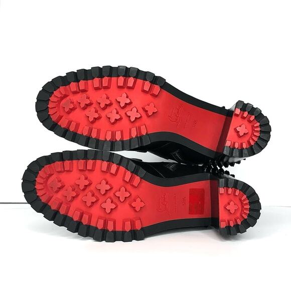 Christian Louboutin Glorymount 70 Spike Buckle Detail Lug Sole Boots 38.5 - Picture 8 of 9
